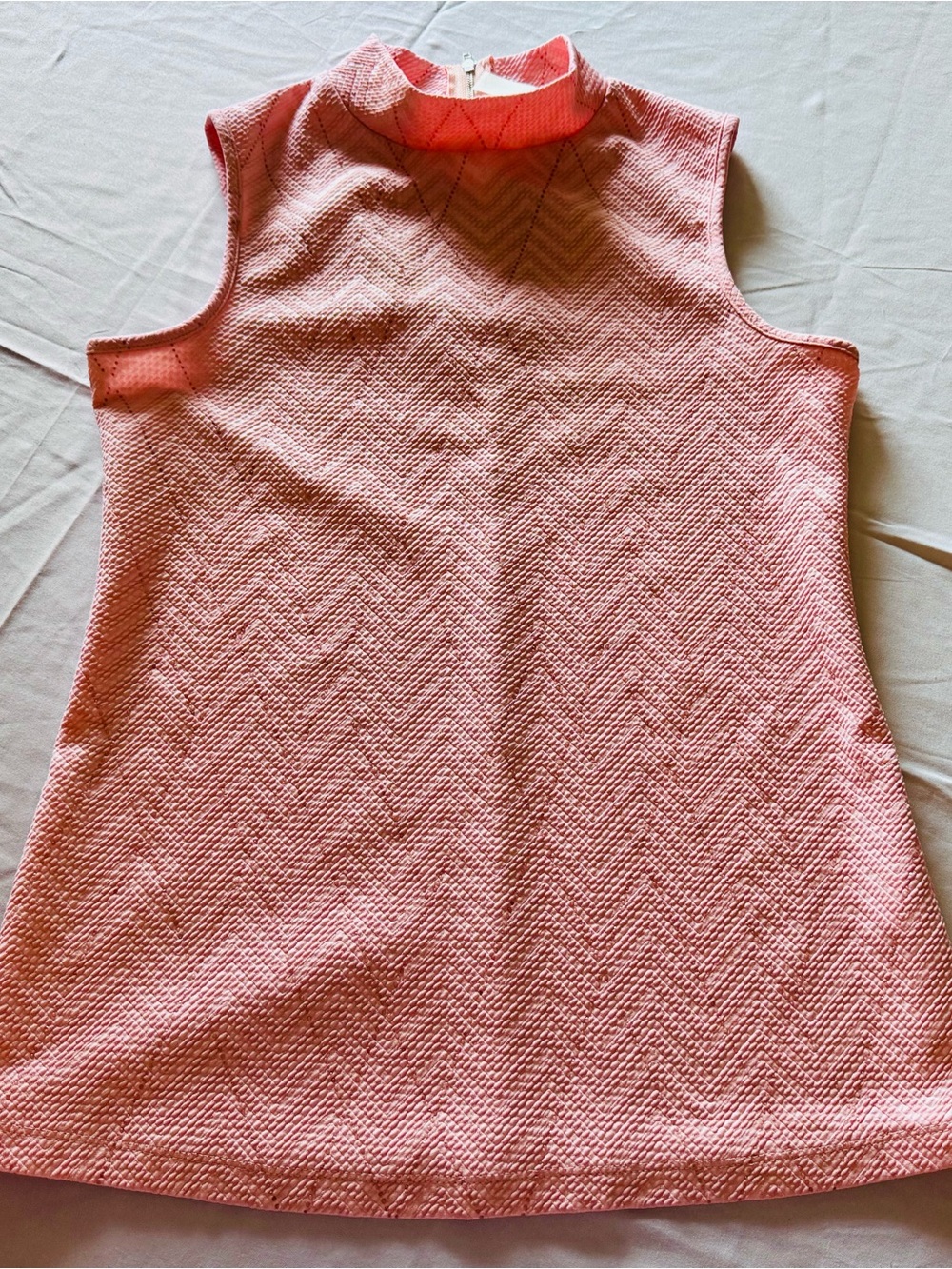Sleeveless Pink Textured Shirt